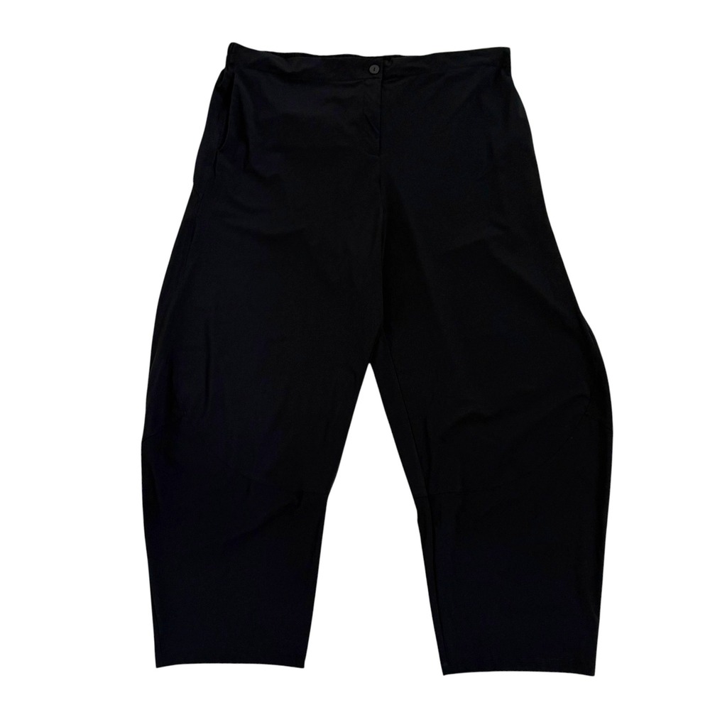 Ruti Black Pants Womens Size 16-18 Ankle Barrel Leg Stretch Trousers